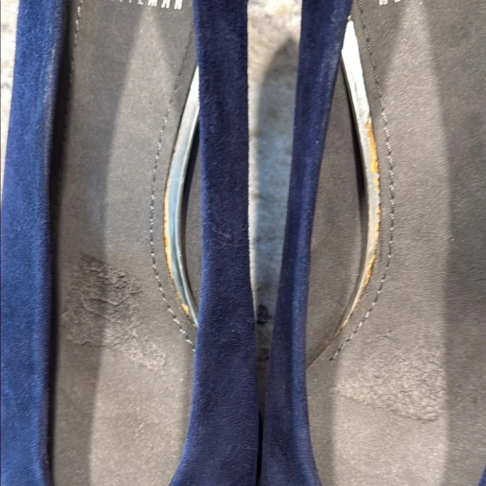 Stuart Weitzman dark blue pumps with neat design on inner heel! - Picture 6 of 6